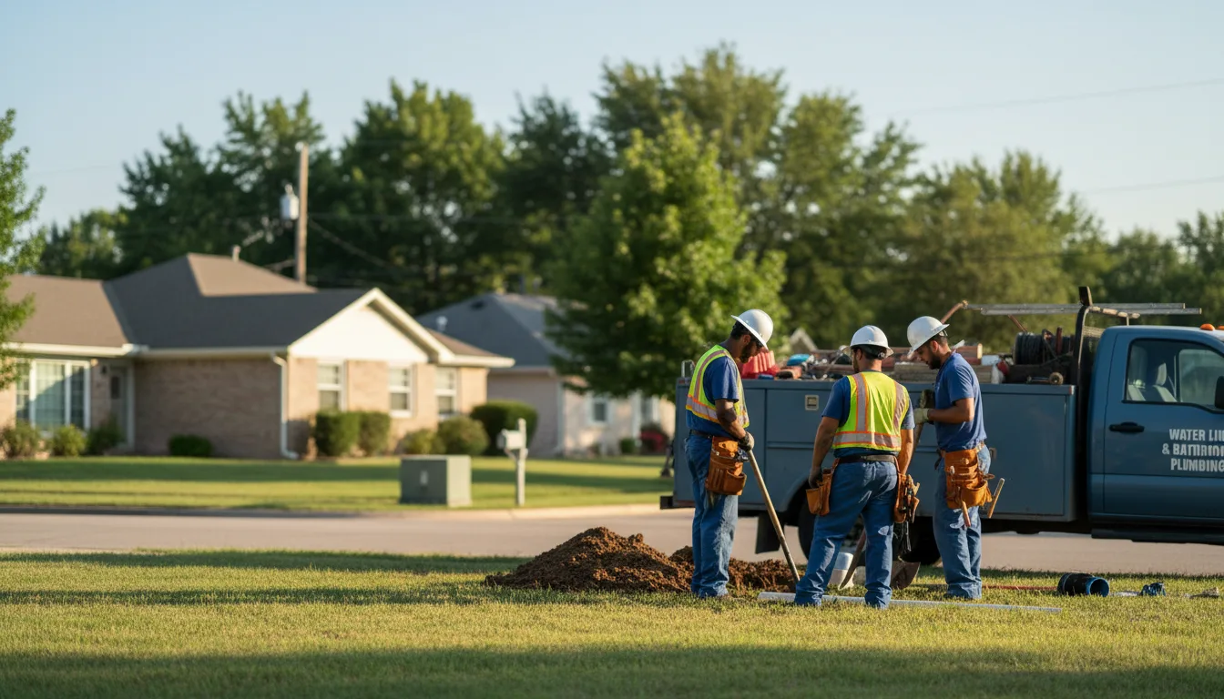 Residential water line and bathroom plumbing service in Scenic, SD